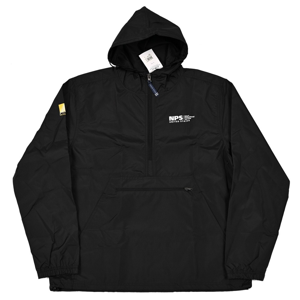 Nikon Professional Services NPS Jacket Mens M Black Anorak Windbreaker New RARE